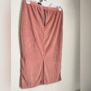 Thrifted Suede Pencil Skirt